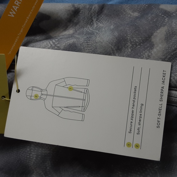 All In Motion grey tones soft-shell sherpa jacket juniors size large 12-14 nwt - Picture 10 of 16